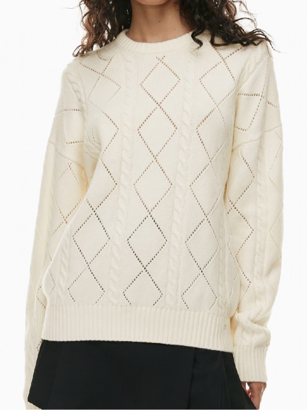 Aritzia Sunday Best Peggy Cable Knit Sweater